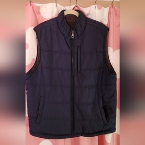 Men's Weatherproof Navy Blue Puffer Vest, XL